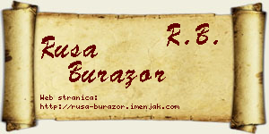 Rusa Burazor vizit kartica
